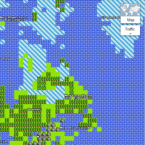 google maps - 8bit